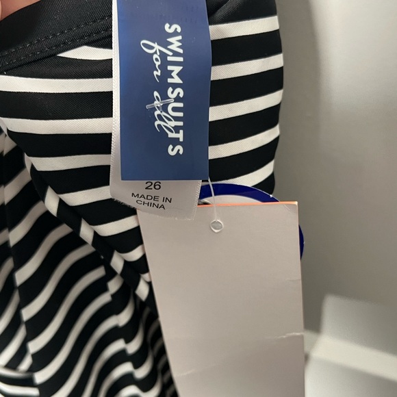Swimsuits For All Stripe Tankini Swim Top NWT Women’s Plus Size 26 - Picture 3 of 6